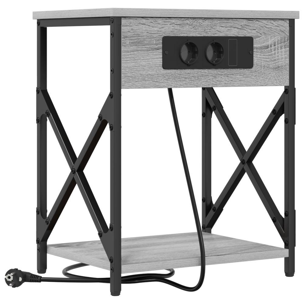 Produktbild för Nattduksbord 2 pcs Grå Sonoma 41 x 31 x 51 cm Konstruerat trä