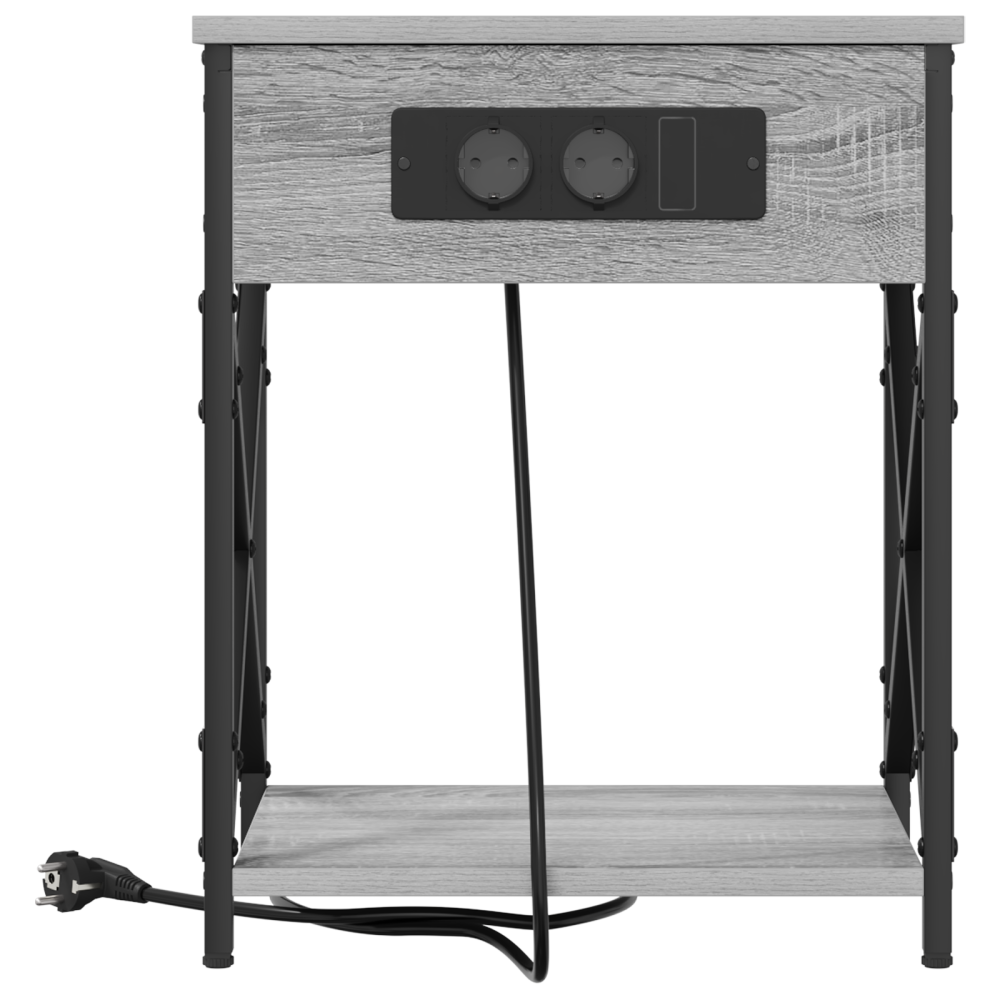 Produktbild för Nattduksbord 2 pcs Grå Sonoma 41 x 31 x 51 cm Konstruerat trä