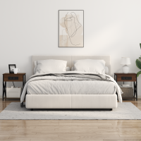 Produktbild för Nattduksbord Brun Ek 41 x 31 x 51 cm Konstruerat trä