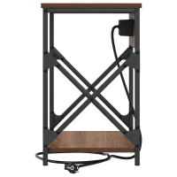 Produktbild för Nattduksbord Brun Ek 41 x 31 x 51 cm Konstruerat trä