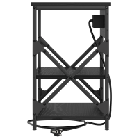 Produktbild för Nattduksbord 2 pcs Svart Ek 41 x 31 x 51 cm Konstruerat trä