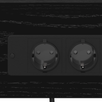 Produktbild för Nattduksbord 2 pcs Svart Ek 41 x 31 x 51 cm Konstruerat trä