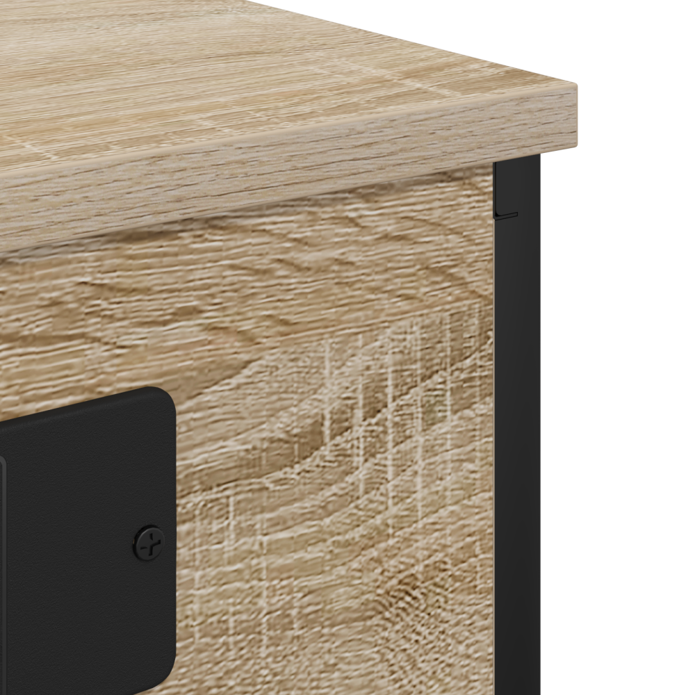 Produktbild för Nattduksbord Sonoma-ek 41 x 31 x 51 cm Konstruerat trä