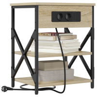 Produktbild för Nattduksbord 2 pcs Sonoma-ek 41 x 31 x 51 cm Konstruerat trä