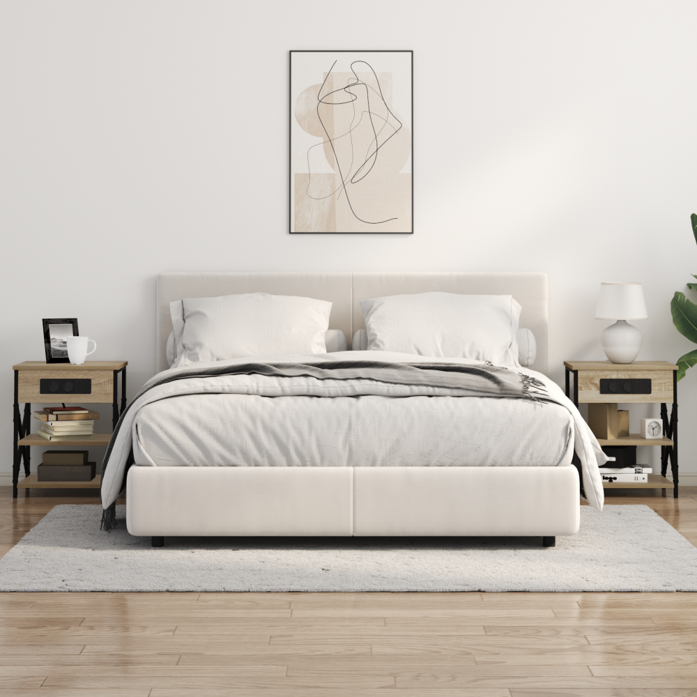 Produktbild för Nattduksbord 2 pcs Sonoma-ek 41 x 31 x 51 cm Konstruerat trä
