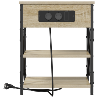 Produktbild för Nattduksbord 2 pcs Sonoma-ek 41 x 31 x 51 cm Konstruerat trä
