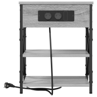 Produktbild för Nattduksbord 2 pcs Grå Sonoma 41 x 31 x 51 cm Konstruerat trä