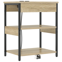 Produktbild för Nattduksbord Sonoma-ek 41 x 31 x 51 cm Konstruerat trä