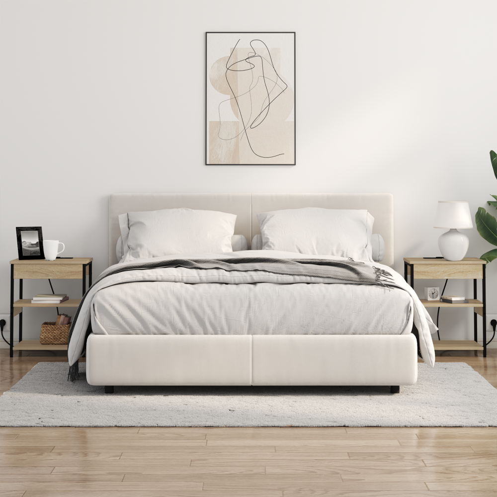 Produktbild för Nattduksbord Sonoma-ek 41 x 31 x 51 cm Konstruerat trä