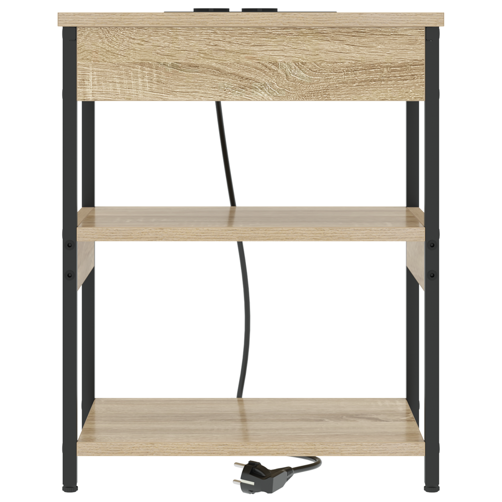 Produktbild för Nattduksbord Sonoma-ek 41 x 31 x 51 cm Konstruerat trä