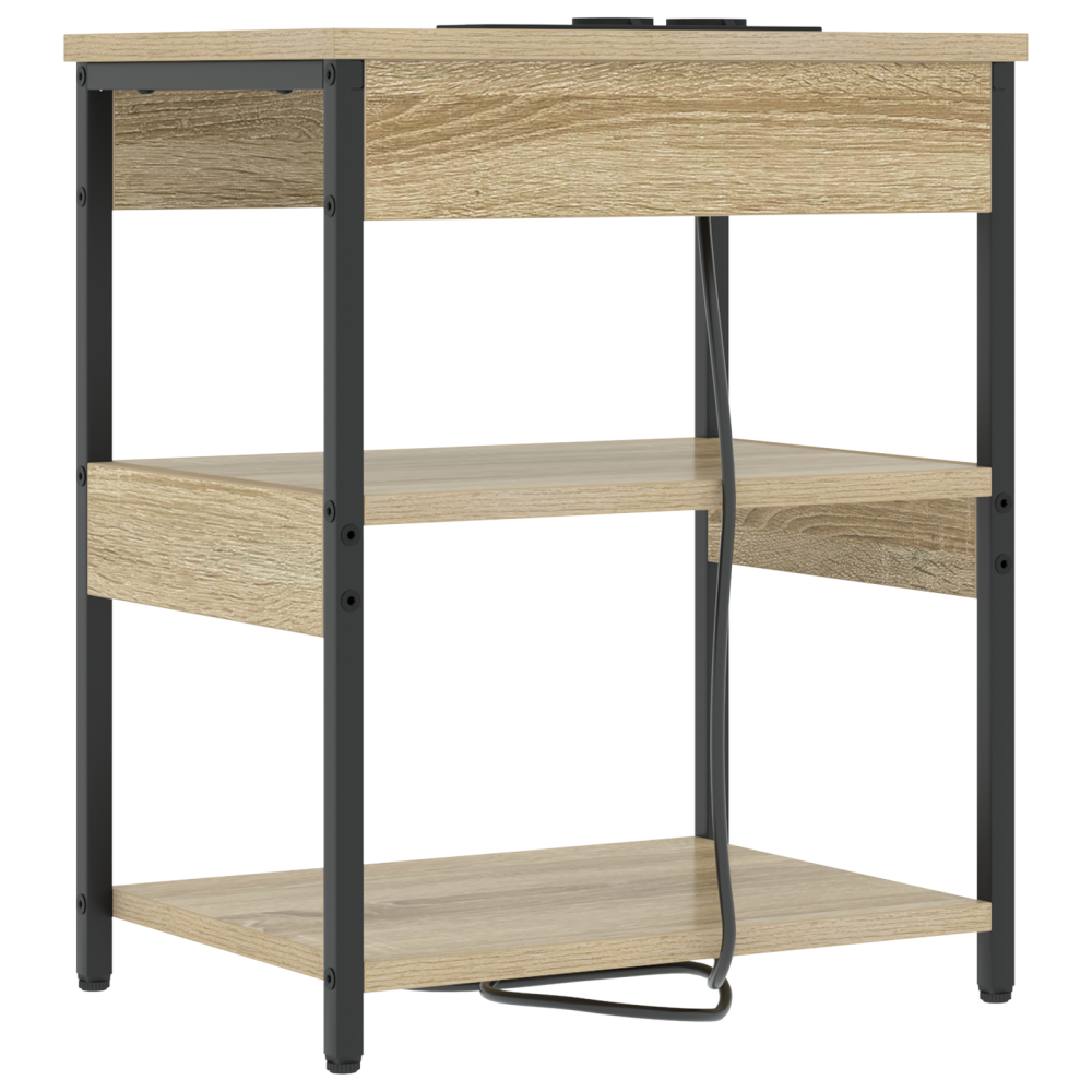 Produktbild för Nattduksbord Sonoma-ek 41 x 31 x 51 cm Konstruerat trä