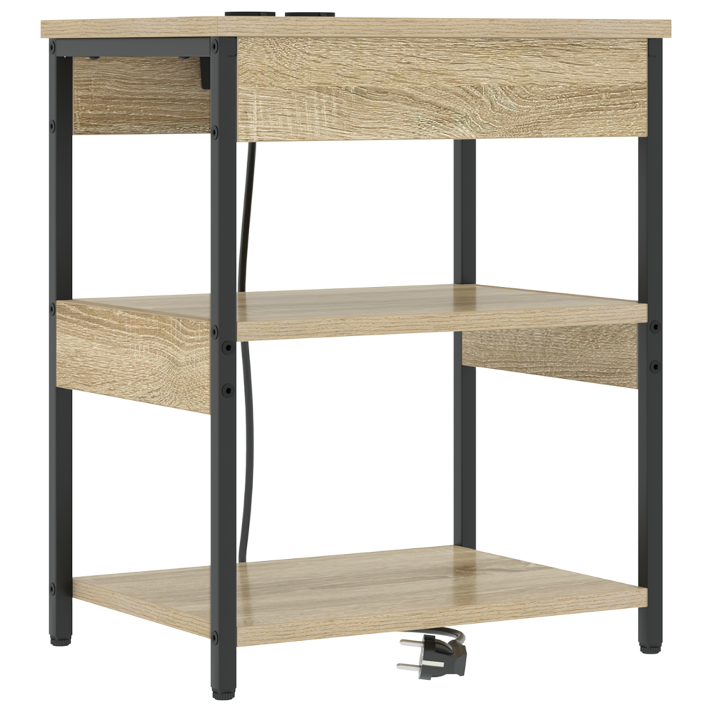 Produktbild för Nattduksbord 2 pcs Sonoma-ek 41 x 31 x 51 cm Konstruerat trä