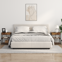 Produktbild för Nattduksbord Rökt ek 41 x 31 x 51 cm Konstruerat trä