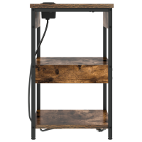 Produktbild för Nattduksbord Rökt ek 41 x 31 x 51 cm Konstruerat trä