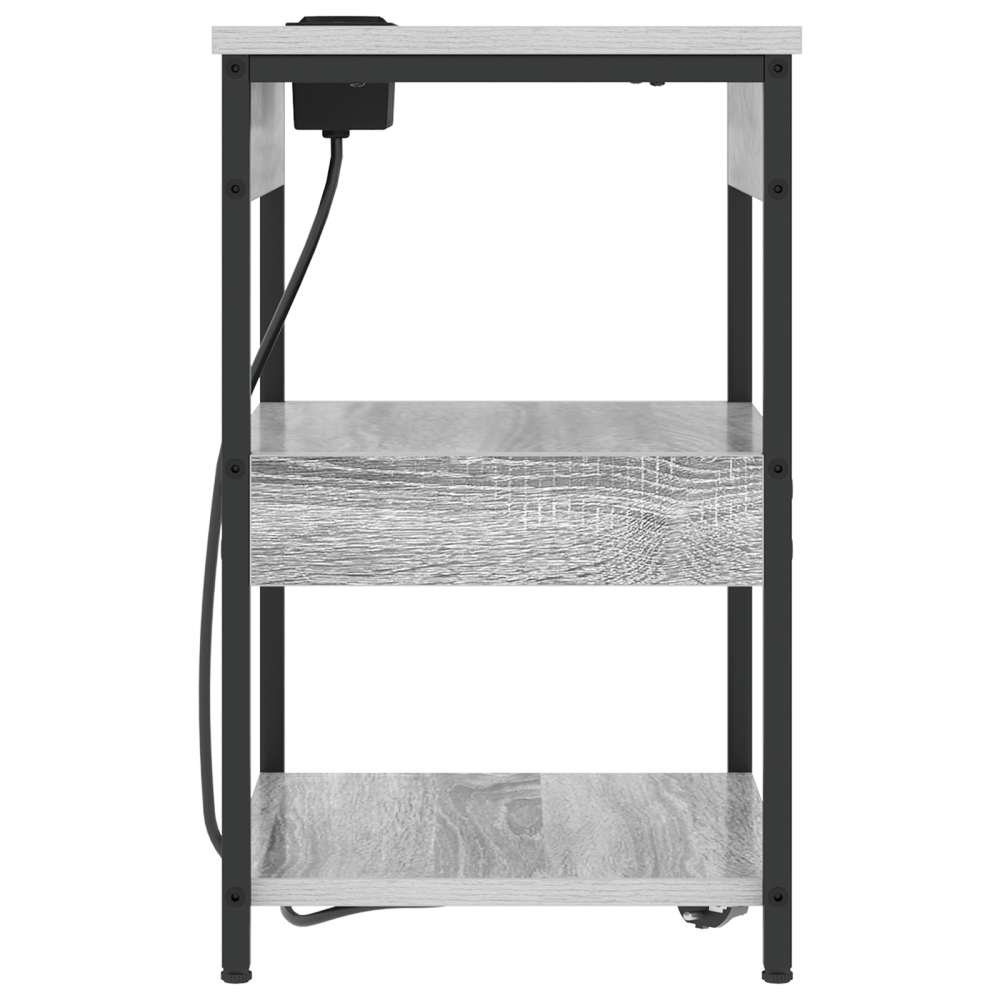 Produktbild för Nattduksbord Grå Sonoma 41 x 31 x 51 cm Konstruerat trä