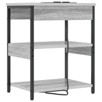 Produktbild för Nattduksbord Grå Sonoma 41 x 31 x 51 cm Konstruerat trä