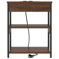 Produktbild för Nattduksbord 2 pcs Brun Ek 41 x 31 x 51 cm Konstruerat trä