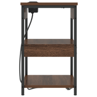 Produktbild för Nattduksbord 2 pcs Brun Ek 41 x 31 x 51 cm Konstruerat trä