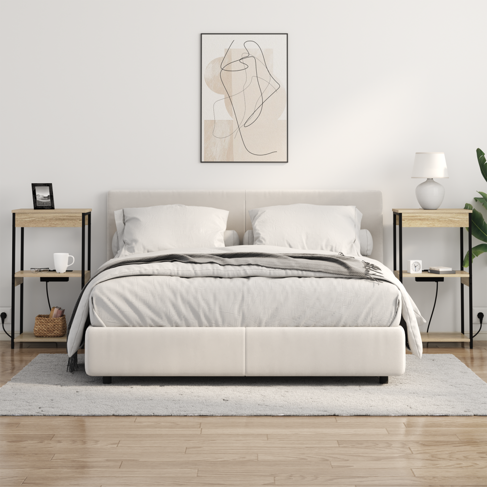 Produktbild för Nattduksbord Sonoma-ek 41 x 31 x 76 cm Konstruerat trä