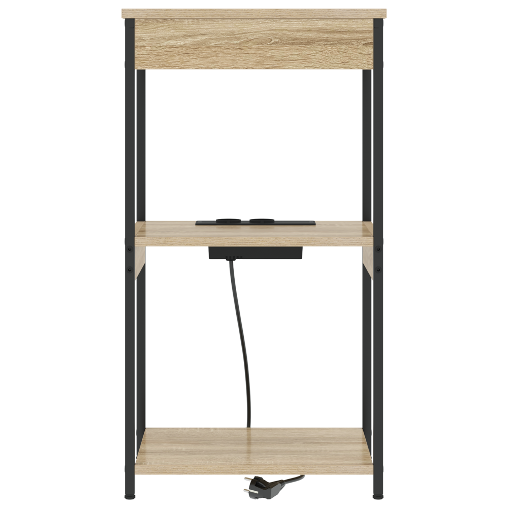 Produktbild för Nattduksbord Sonoma-ek 41 x 31 x 76 cm Konstruerat trä