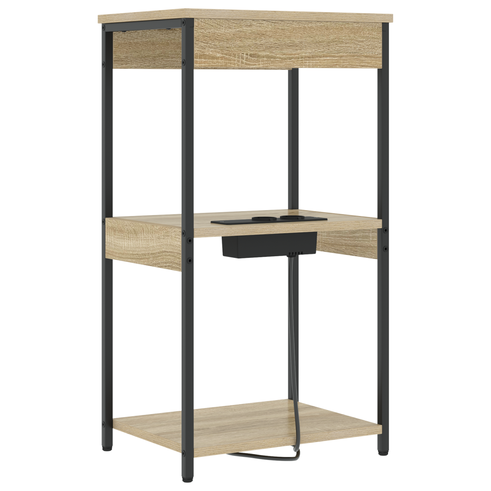 Produktbild för Nattduksbord Sonoma-ek 41 x 31 x 76 cm Konstruerat trä