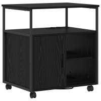 Produktbild för Skåp med laddstation Svart Ek 61 x 46 x 67 cm Konstruerat trä