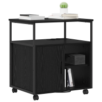 Produktbild för Skåp med laddstation Svart Ek 61 x 46 x 67 cm Konstruerat trä