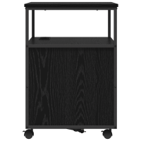 Produktbild för Skåp med laddstation Svart Ek 61 x 46 x 67 cm Konstruerat trä