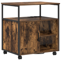 Produktbild för Skåp med laddstation Rökt ek 61 x 46 x 67 cm Konstruerat trä
