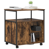 Produktbild för Skåp med laddstation Rökt ek 61 x 46 x 67 cm Konstruerat trä