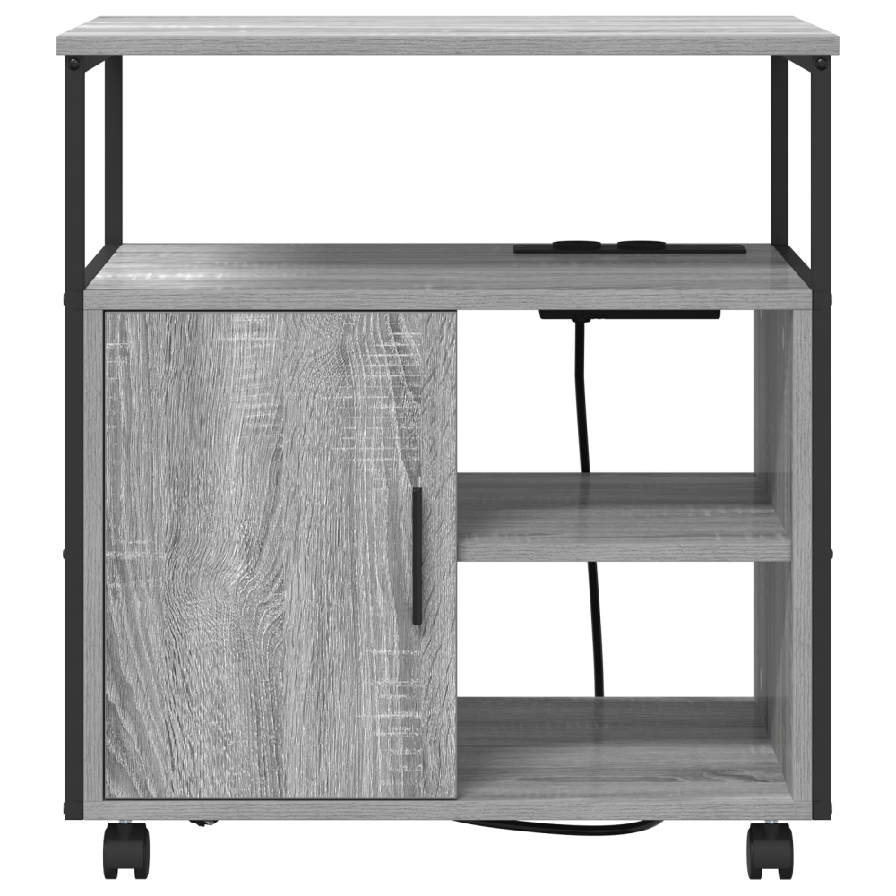 Produktbild för Skåp med laddstation Grå Sonoma 61 x 46 x 67 cm Konstruerat trä