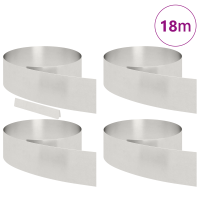 Produktbild för Kant för gräsmatta 4 pcs Silver 450 x 0,05 x 20 cm