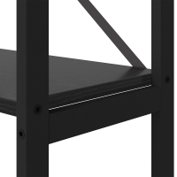 Produktbild för Hyllsystem Svart Ek 156 x 25 x 167 cm Konstruerat trä