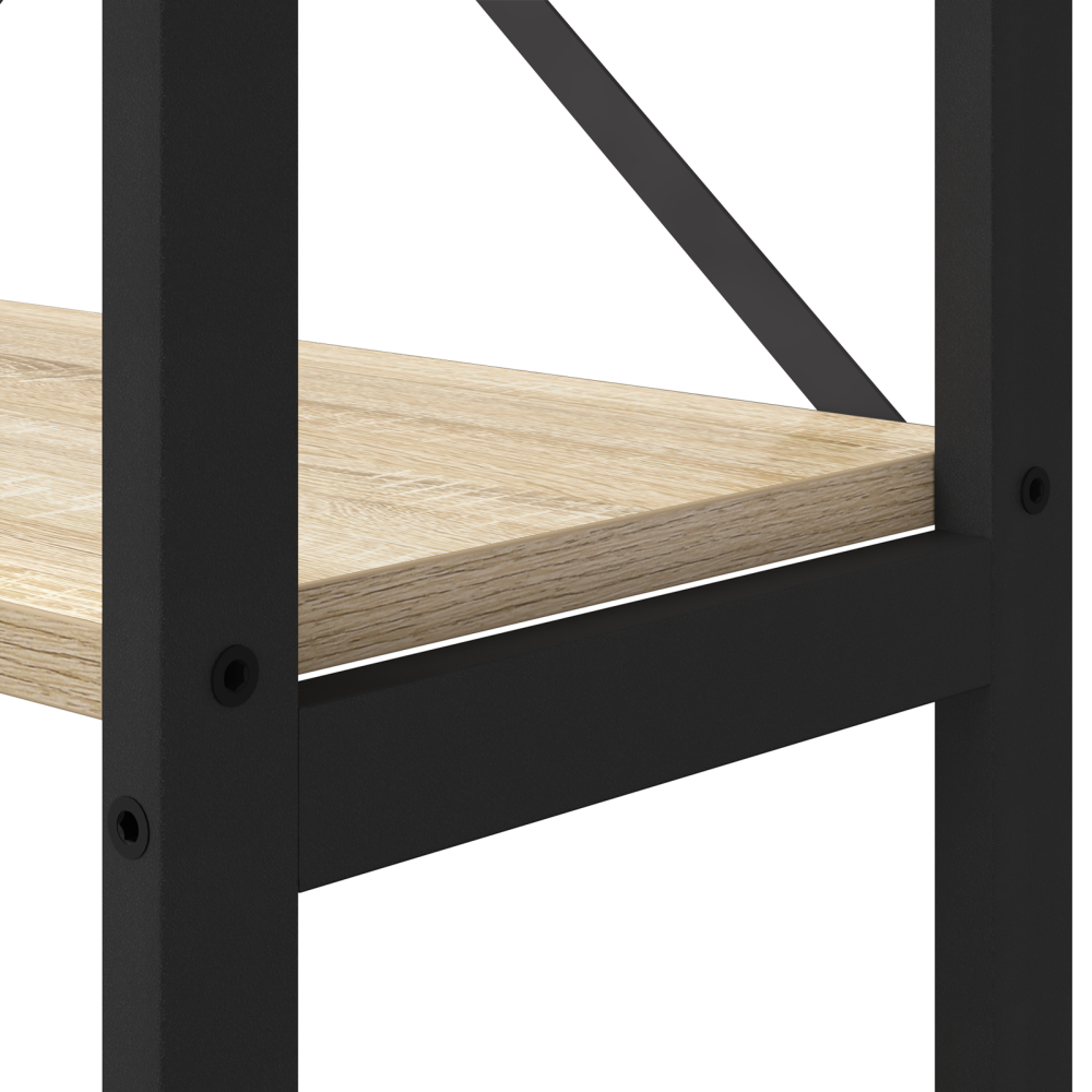 Produktbild för Hyllsystem Sonoma-ek 156 x 25 x 167 cm Konstruerat trä
