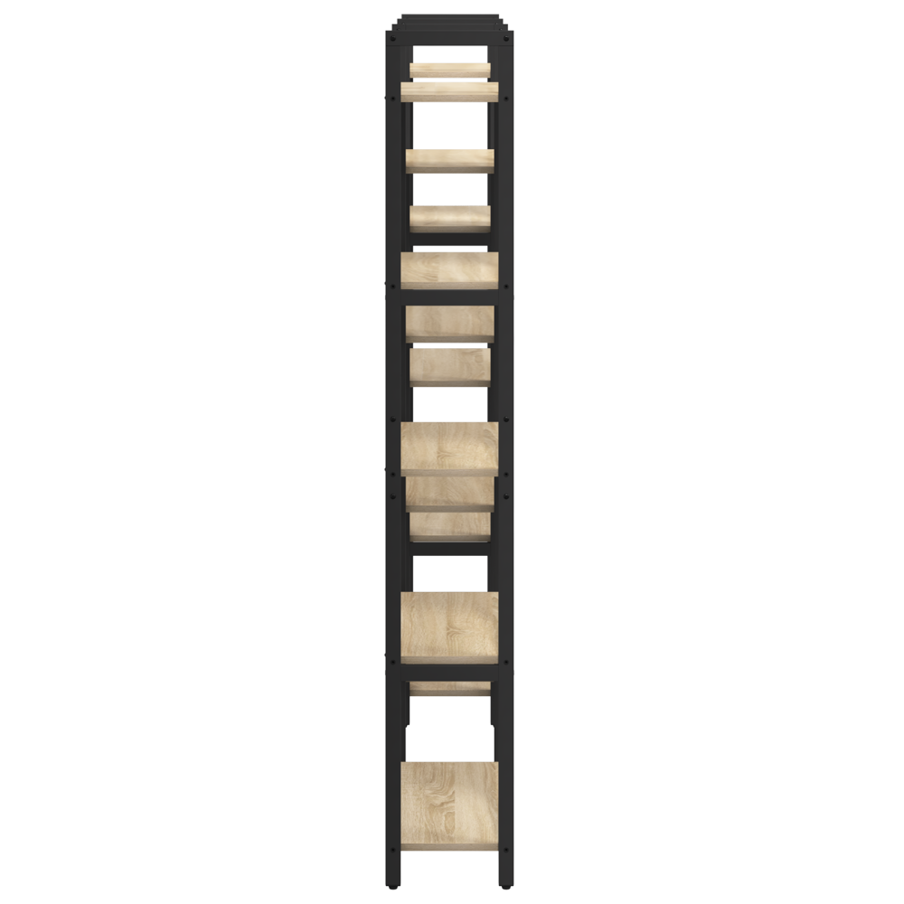 Produktbild för Hyllsystem Sonoma-ek 156 x 25 x 167 cm Konstruerat trä