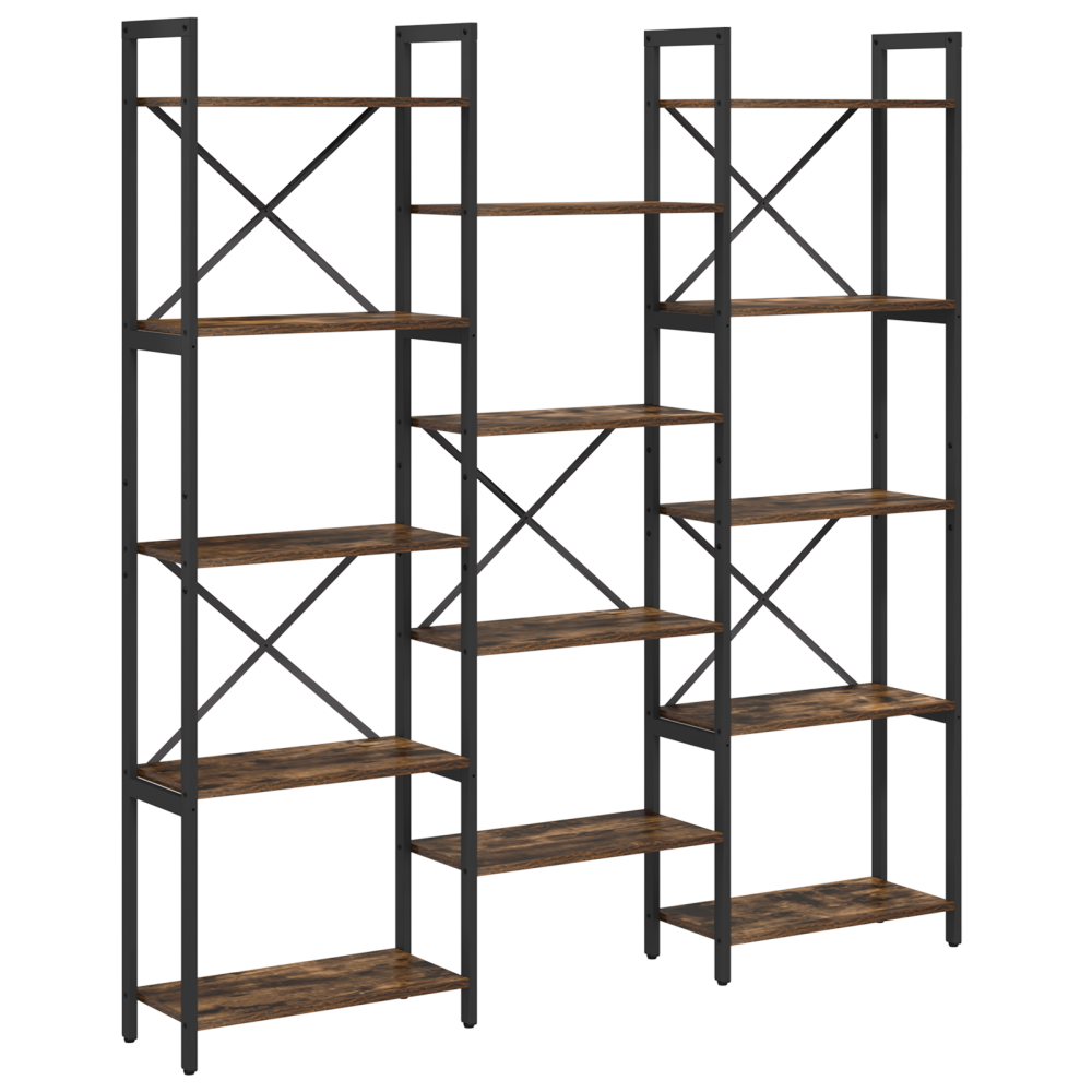 Produktbild för Hyllsystem Sonoma-ek 156 x 25 x 167 cm Konstruerat trä