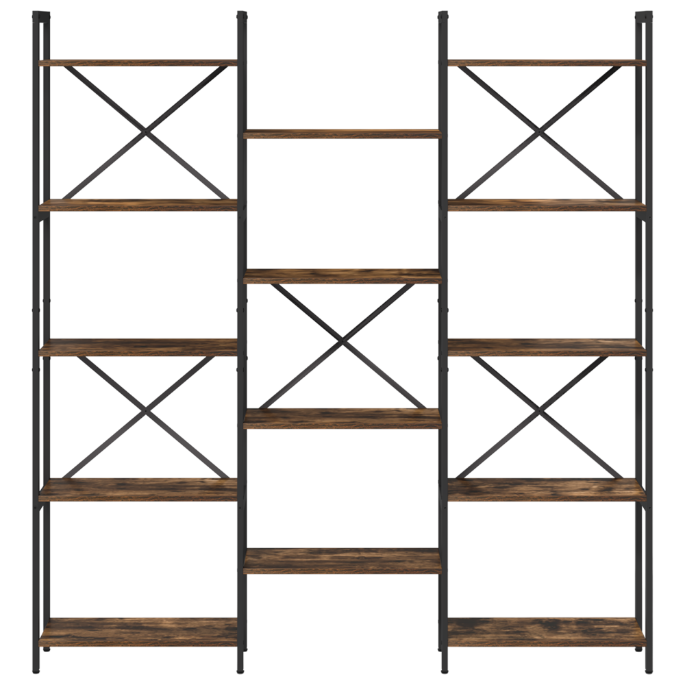 Produktbild för Hyllsystem Sonoma-ek 156 x 25 x 167 cm Konstruerat trä