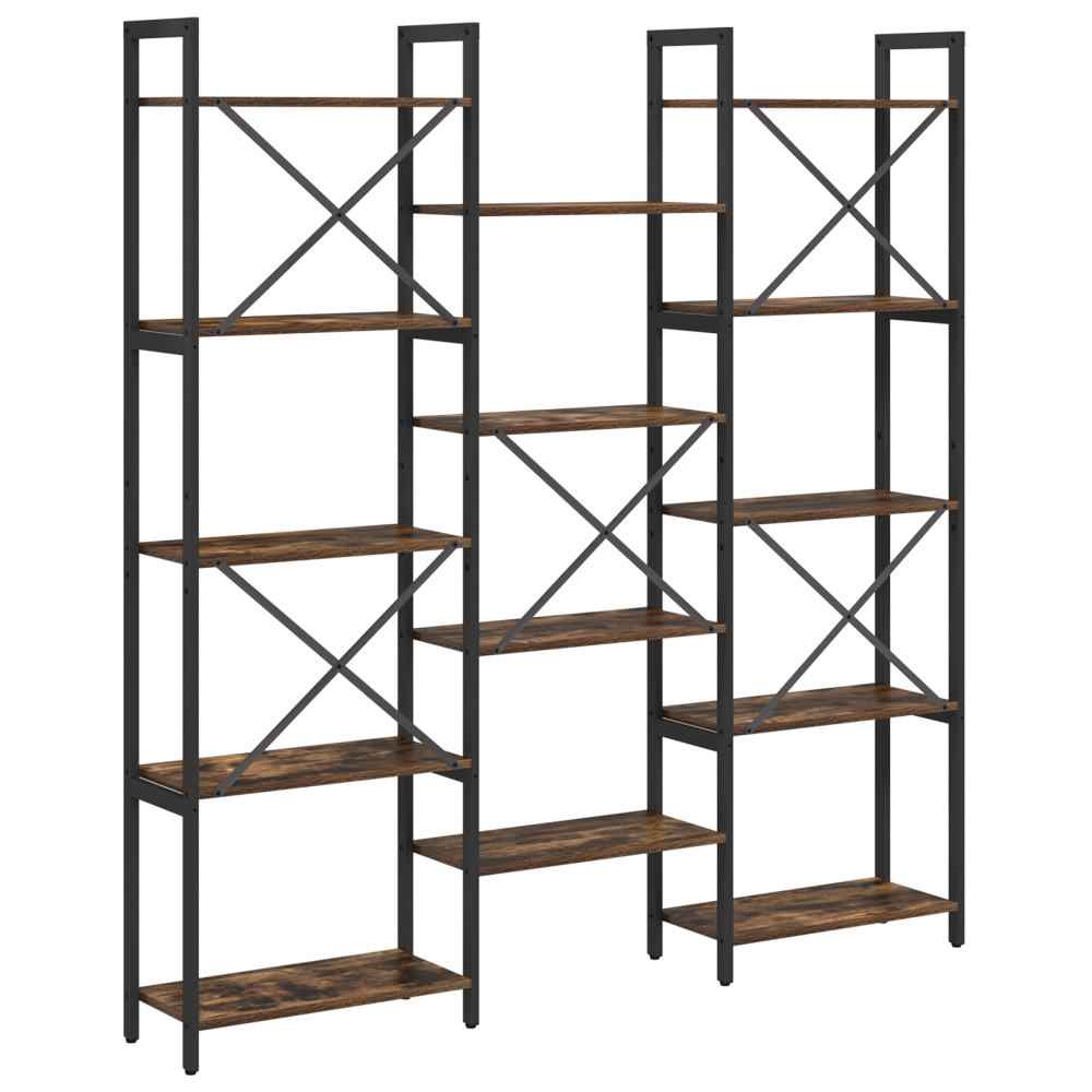 Produktbild för Hyllsystem Sonoma-ek 156 x 25 x 167 cm Konstruerat trä