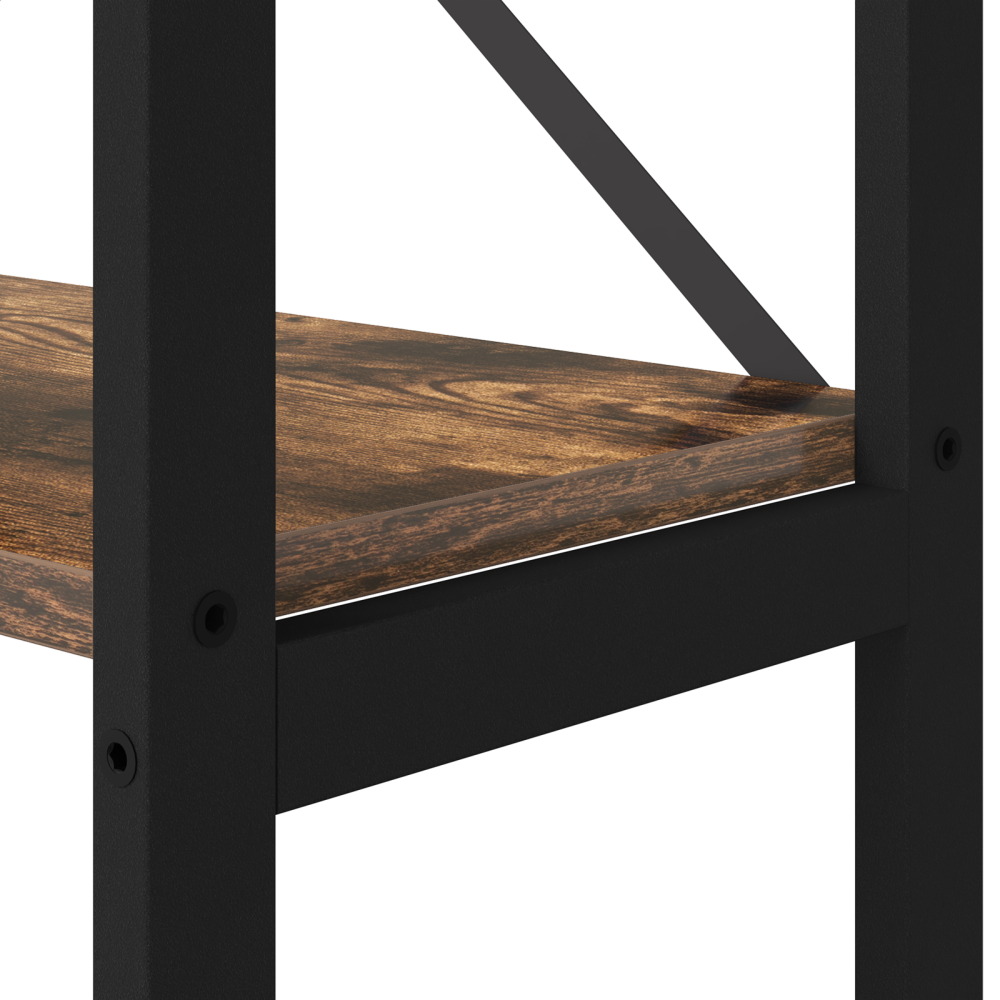 Produktbild för Hyllsystem Sonoma-ek 156 x 25 x 167 cm Konstruerat trä