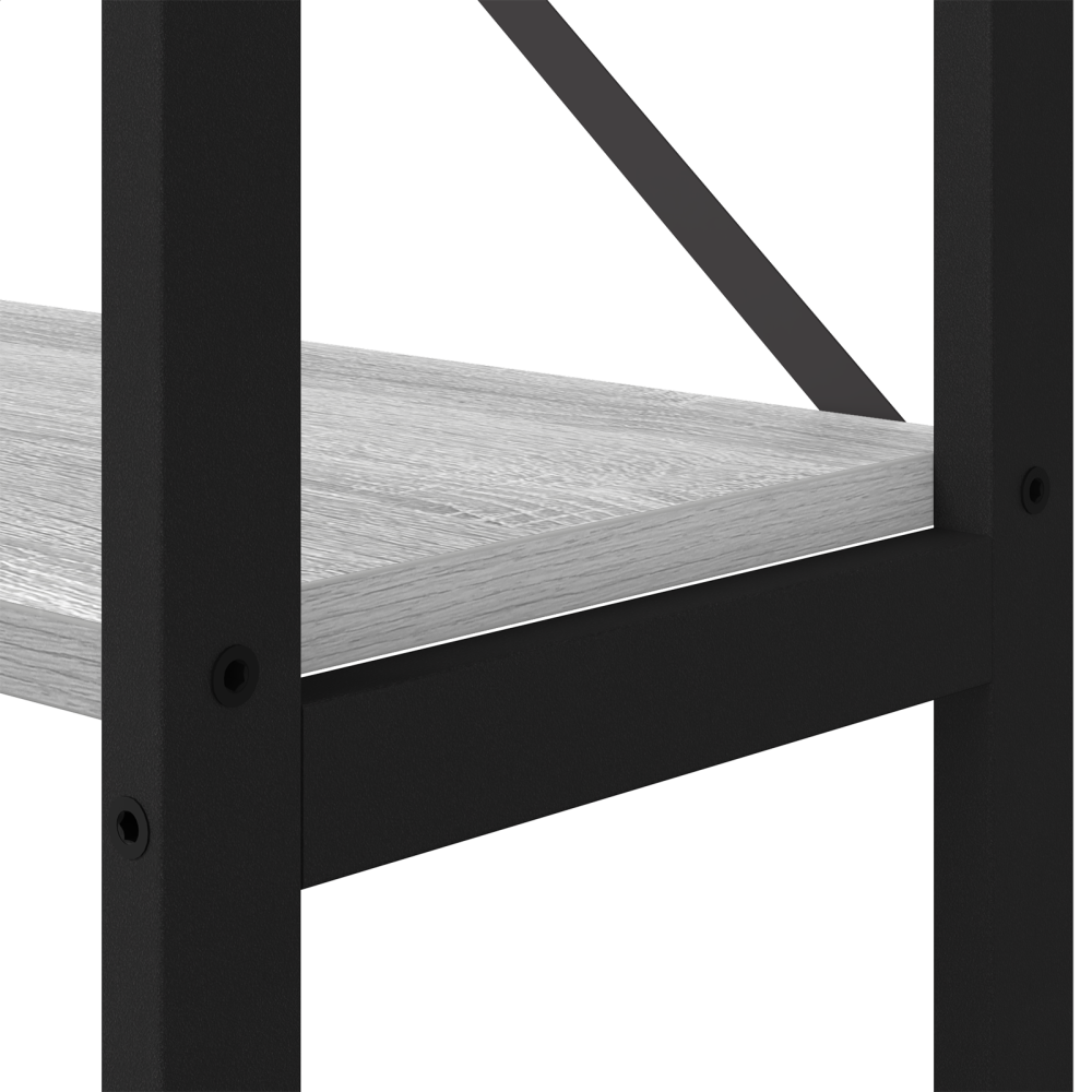 Produktbild för Hyllsystem Grå sonoma 156 x 25 x 167 cm Konstruerat trä