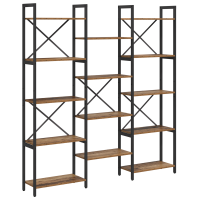 Produktbild för Hyllsystem Gammalt trä 156 x 25 x 167 cm Konstruerat trä