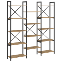Produktbild för Hyllsystem Artisan Ek 156 x 25 x 167 cm Konstruerat trä