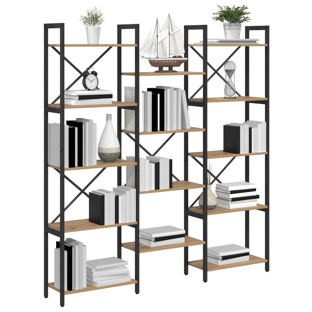 Produktbild för Hyllsystem Artisan Ek 156 x 25 x 167 cm Konstruerat trä