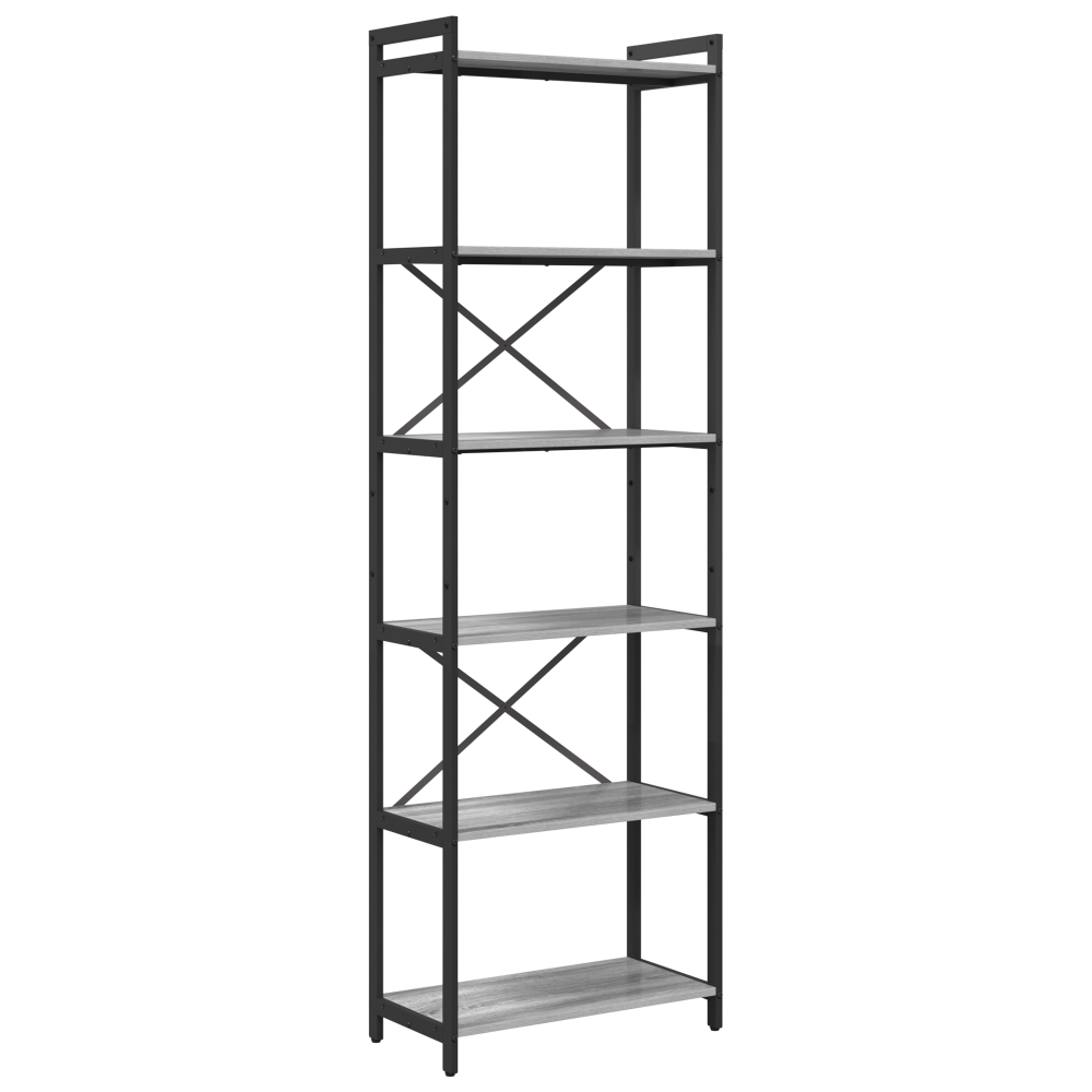 Produktbild för Hyllsystem Grå sonoma 60 x 30 x 189,5 cm Konstruerat trä