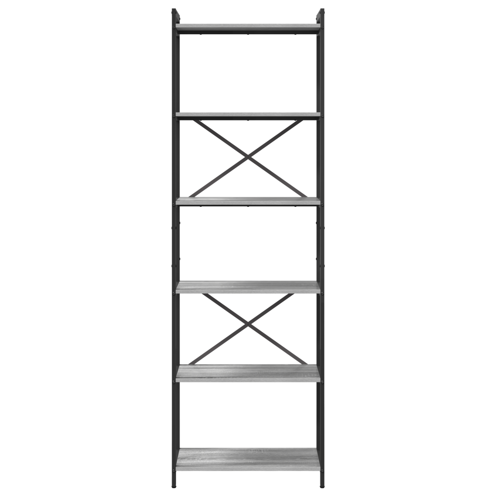 Produktbild för Hyllsystem Grå sonoma 60 x 30 x 189,5 cm Konstruerat trä
