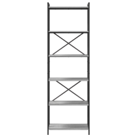 Produktbild för Hyllsystem Grå sonoma 60 x 30 x 189,5 cm Konstruerat trä
