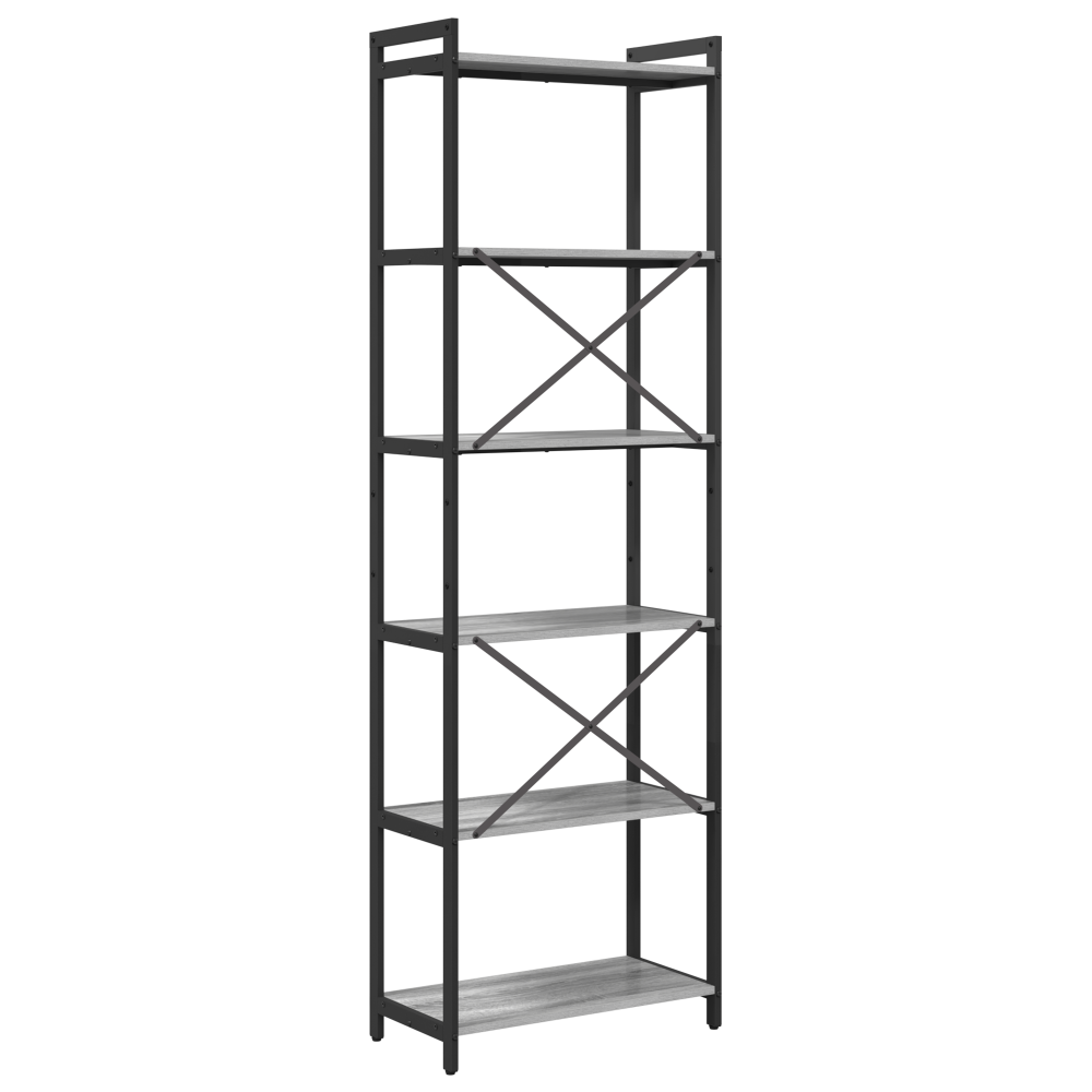 Produktbild för Hyllsystem Grå sonoma 60 x 30 x 189,5 cm Konstruerat trä
