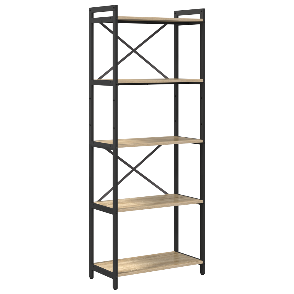 Produktbild för Hyllsystem Sonoma-ek 60 x 30 x 155 cm Konstruerat trä