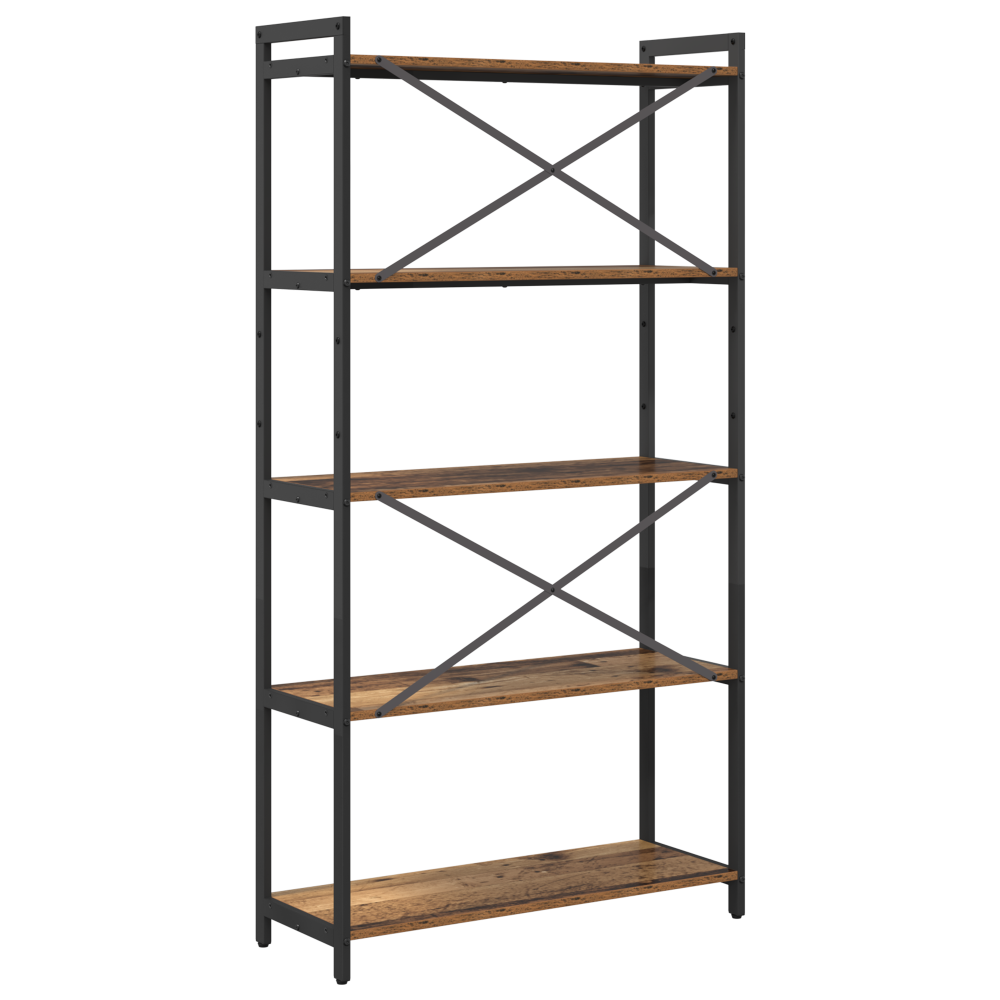 Produktbild för Hyllsystem Gammalt trä 80 x 30 x 155 cm Konstruerat trä