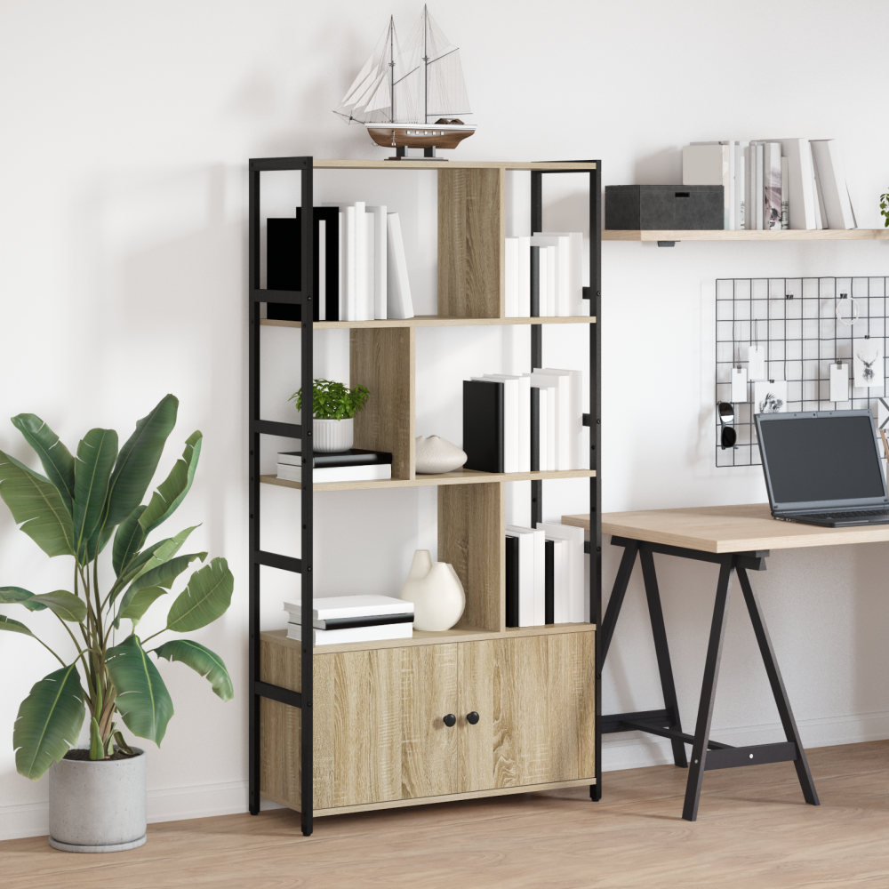 Produktbild för Hyllsystem Sonoma-ek 80 x 30 x 155,5 cm Konstruerat trä